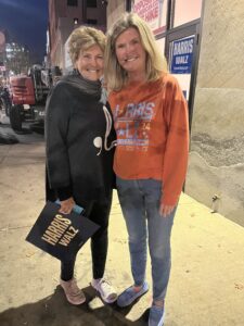 Cathy Harrington, right, and Patty Hannon