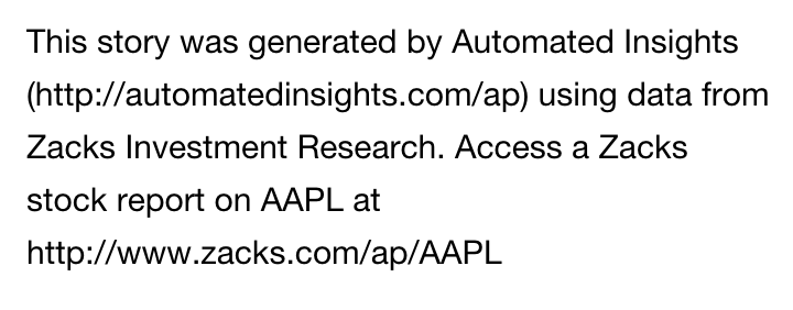 Yahoo!  Automated Insights