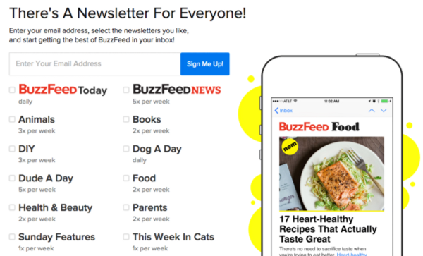 Buzzfeed Newsletters