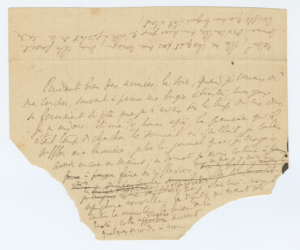 A draft of the opening passage of Marcel Proust’s novel, Swann’s Way.