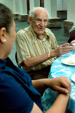 Sam Fusch is Jewish, but he's been coming to St. Ann's Episcopal Church for 62 years. PHOTO: Laura Sayer.