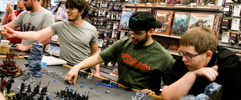 When they're not playing, they're building their models and armies. Photo by Nicole Tung.
