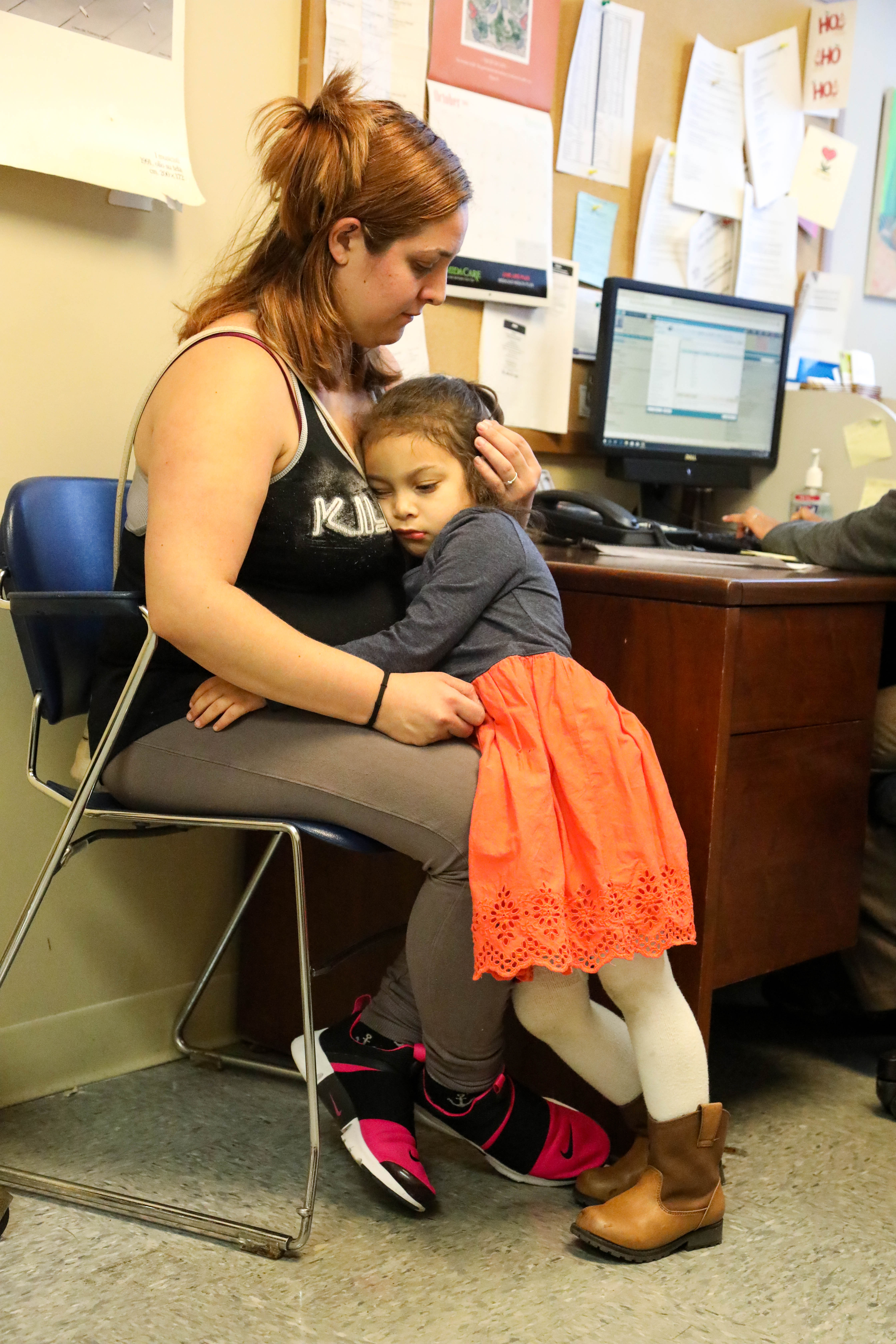 Brooke and her daughter Lily during a doctor's visit at CCHP